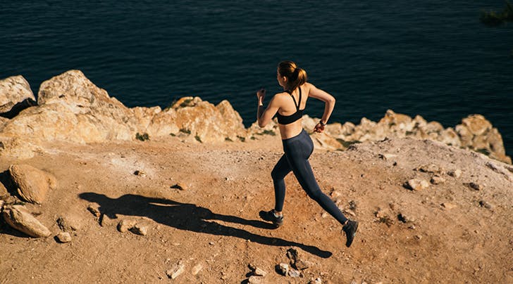 woman running outside